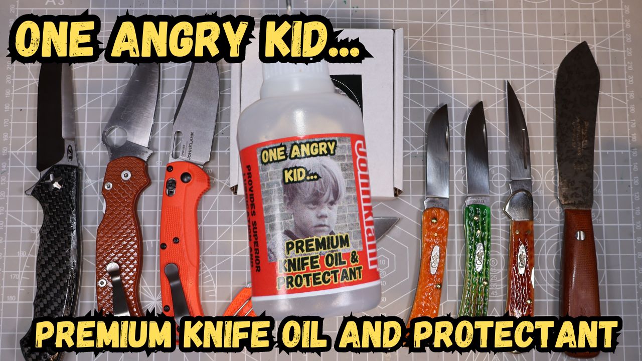 One Angry Kid Premium Knife Oil   2 pack with polishing cloth